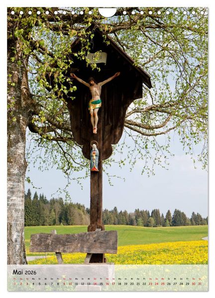 Produktbild: Feldkreuze im bayerischen Oberland (Wandkalender 2026 DIN A4 hoch), CALVENDO Monatskalender