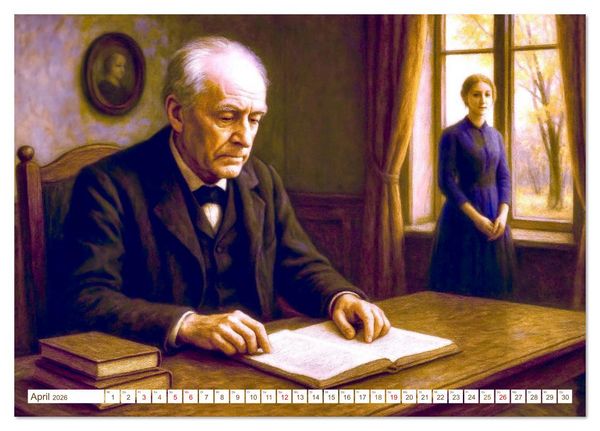 Produktbild: Theodor Storm. Sein Leben, seine Werke (Tischkalender 2026 DIN A5 quer), CALVENDO Monatskalender