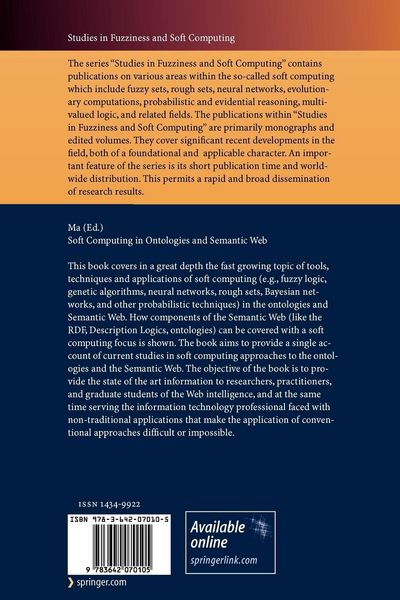 Produktbild: Soft Computing in Ontologies and Semantic Web