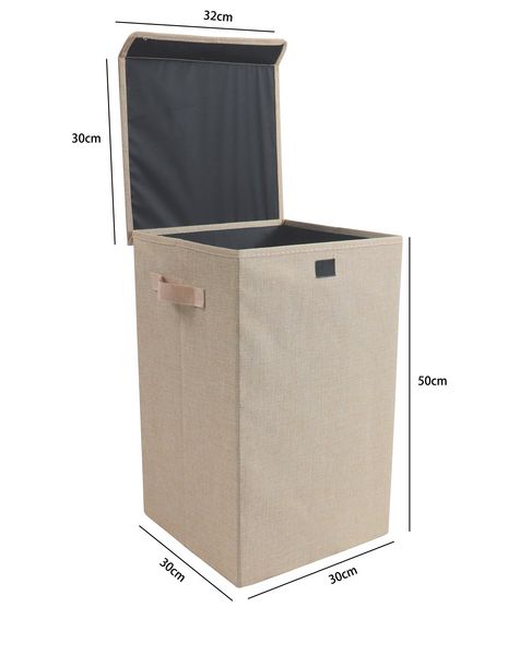 Produktbild: W&auml;schekorb W&auml;schebox Stoffbox mit Deckel Dreso M