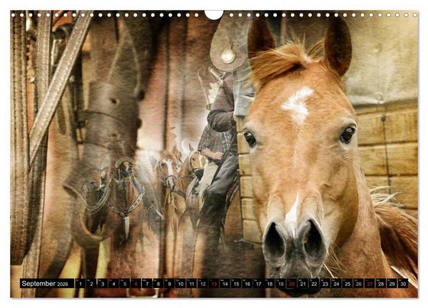 Produktbild: Western und Pferde (Wandkalender 2026 DIN A3 quer), CALVENDO Monatskalender