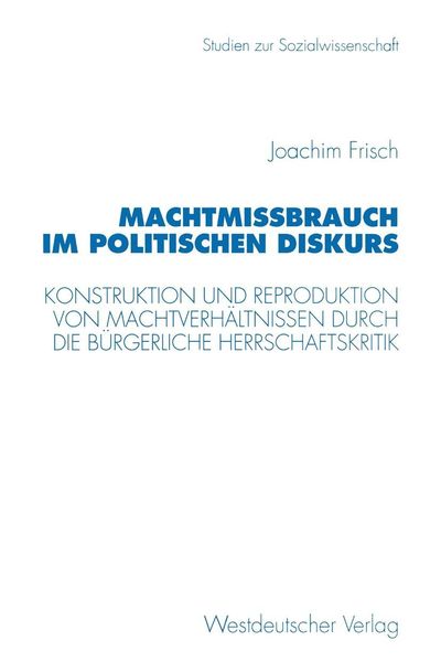Produktbild: Machtmi&szlig;brauch im politischen Diskurs