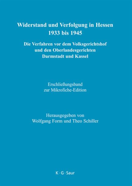 Produktbild: Erschlie&szlig;ungsband zur Mikrofiche-Edition