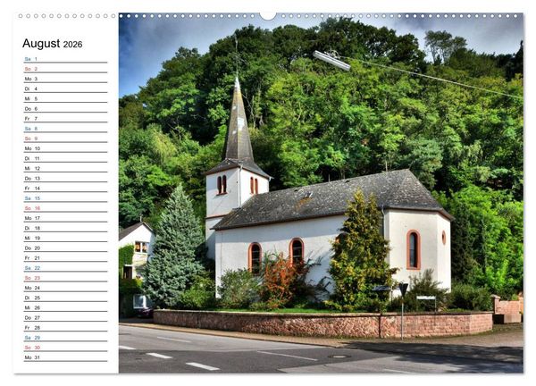 Produktbild: Sa(ar)krale Baukunst - Kapellen im Saarland (hochwertiger Premium Wandkalender 2026 DIN A2 quer), Kunstdruck in Hochglanz