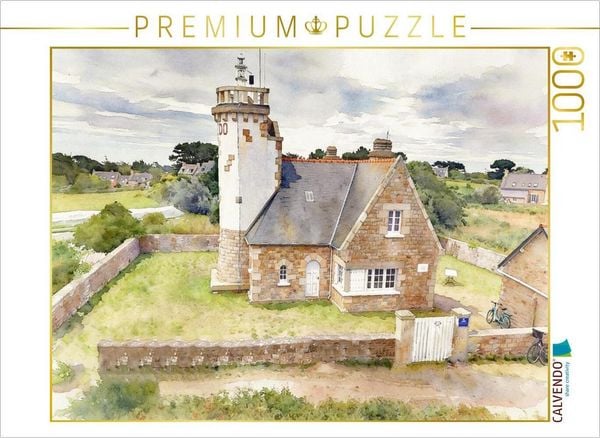 CALVENDO Puzzle Phare du Roseido in der Bretagne | 1000 Teile Lege-Größe 64x48cm Foto-Puzzle für glückliche Stunden