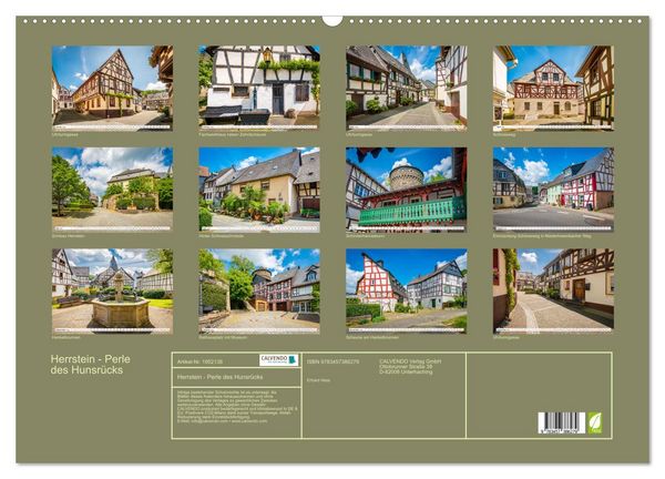 Produktbild: Herrstein - Perle des Hunsr&uuml;cks (Wandkalender 2026 DIN A2 quer), CALVENDO Monatskalender