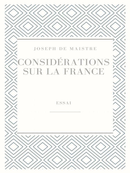 Produktbild: Consid&eacute;rations sur la France