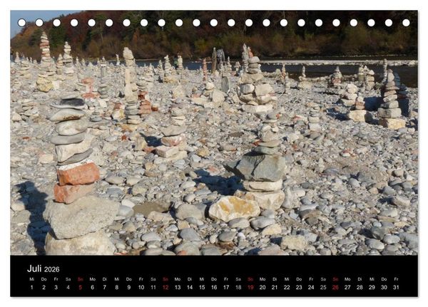 Produktbild: Die Isar - Von Scharnitz bis M&uuml;nchen (Tischkalender 2026 DIN A5 quer), CALVENDO Monatskalender