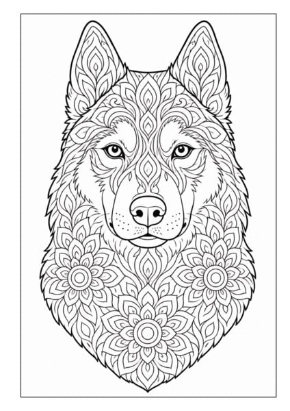 Produktbild: Mandala Malbuch Hunde f&uuml;r Kinder ab 8 Jahren mit 50 sch&ouml;nen Ausmalbildern