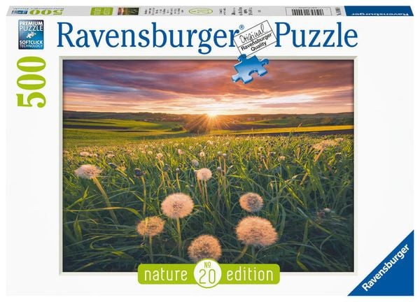 Puzzle Ravensburger Pusteblumen im Sonnenuntergang 500 Teile