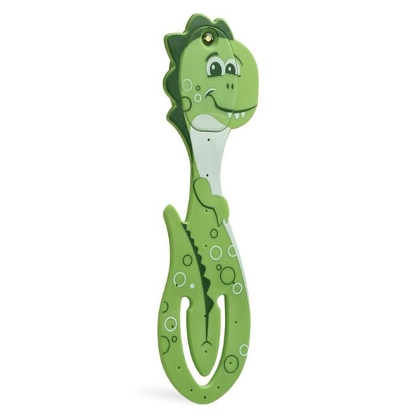 Flexilight Pals Leselicht (Dino) - grün - 2 in 1 Leselampe & Lesezeichen - LED Leselicht - Geschenk für Leser, Buchliebh