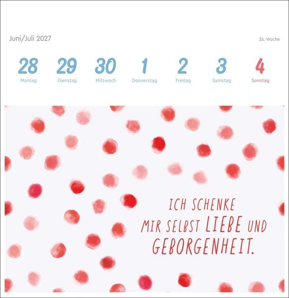 Produktbild: Ich bin einzigartig und wertvoll Premium-Postkartenkalender 2027 - 53 Affirmationskarten f&uuml;r das Jahr