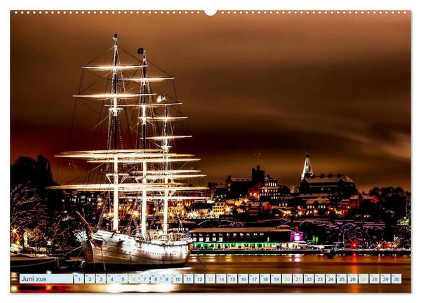 Produktbild: Stockholm - Venedig des Nordens (hochwertiger Premium Wandkalender 2026 DIN A2 quer), Kunstdruck in Hochglanz
