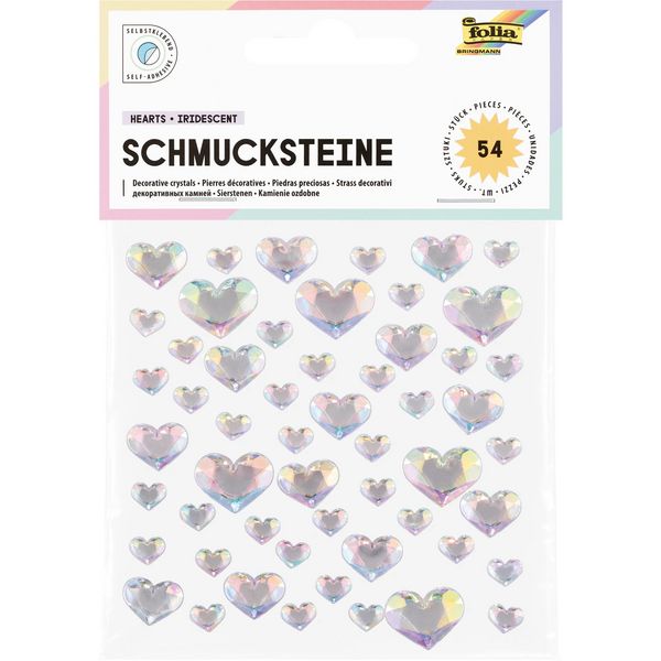 Produktbild: Schmucksteine HEARTS IRID., selbstkleb.