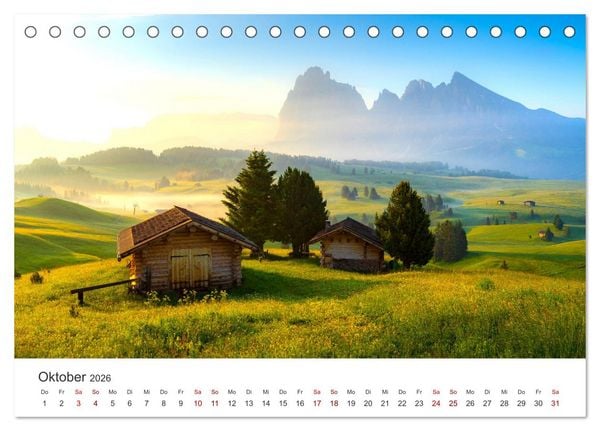 Produktbild: Seiser Alm - Im Herzen der Dolomiten. (Tischkalender 2026 DIN A5 quer), CALVENDO Monatskalender