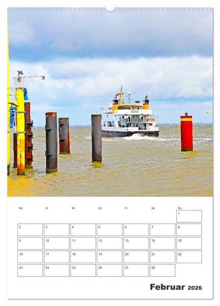 Produktbild: Hallig Hooge - Reiseplaner (Wandkalender 2026 DIN A2 hoch), CALVENDO Monatskalender