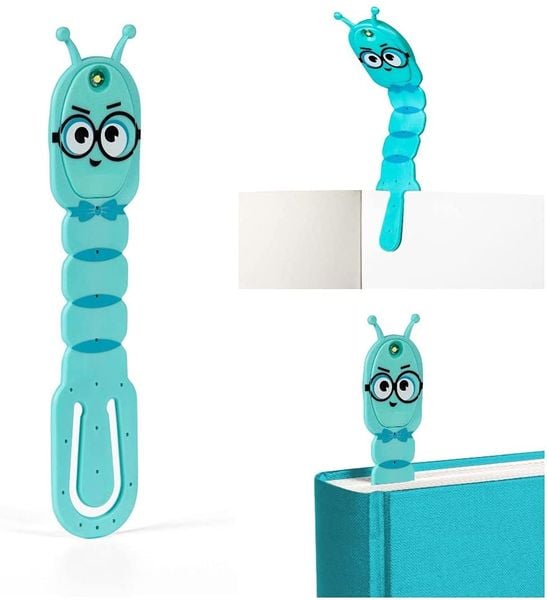 Produktbild: Bookworm Flexilight Leselicht (Blau) - 2 in 1 Leselampe & Lesezeichen - LED Leselicht - Geschenk für Leser, Buchliebhaber - Deutsche Ausgabe