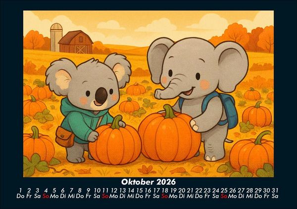 Produktbild: Kiki & Raffi - Reise durch Kanada 2026 Fotokalender DIN A5