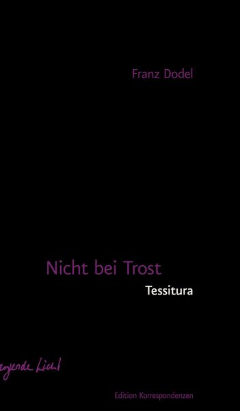 Produktbild: Nicht bei Trost. Tessitura