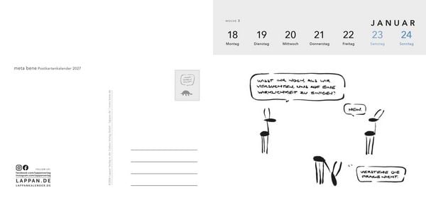 Produktbild: meta bene Postkartenkalender 2027