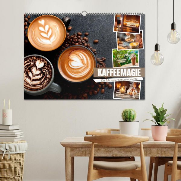 Produktbild: Kaffeemagie - Ein Jahr voller Genussmomente (Wandkalender 2026 DIN A2 quer), CALVENDO Monatskalender