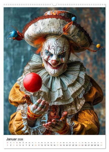 Produktbild: Der Clown (Wandkalender 2026 DIN A2 hoch), CALVENDO Monatskalender