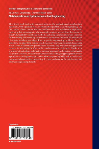 Produktbild: Metaheuristics and Optimization in Civil Engineering