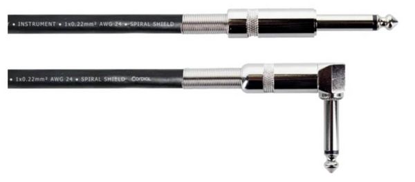 Produktbild: Cordial 14761 Klinke Instrumenten Anschlusskabel [1x Klinkenstecker 6.3 mm (mono) - 1x Klinkenstecker 6.3 mm (mono)] 3 m Schwarz Flexibel