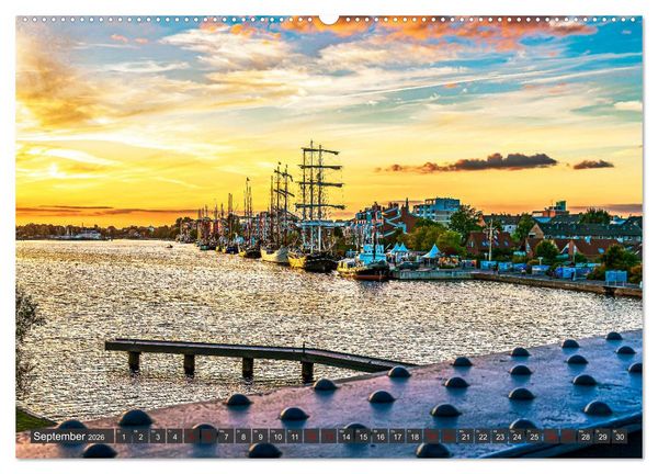 Produktbild: Wilhelmshaven - Bezaubernde Momente (hochwertiger Premium Wandkalender 2026 DIN A2 quer), Kunstdruck in Hochglanz