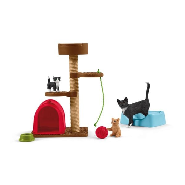 Schleich Farm World 42501 - Spielspaß für niedliche Katzen