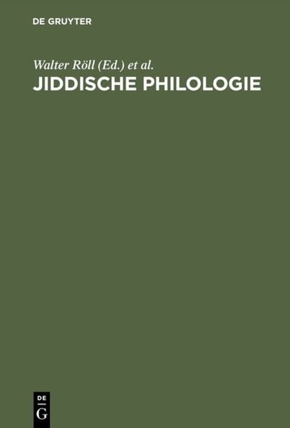Produktbild: Jiddische Philologie