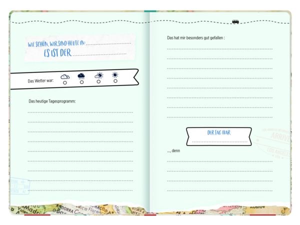 Produktbild: Reisetagebuch (Landkarte)