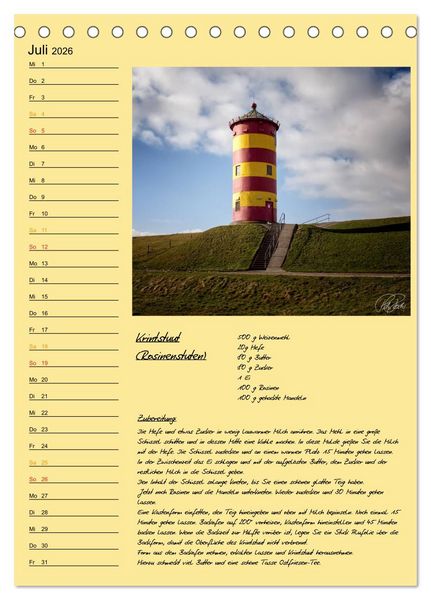 Produktbild: Ostfriesland - Appetit auf mehr / Geburtstagskalender (Tischkalender 2026 DIN A5 hoch), CALVENDO Monatskalender