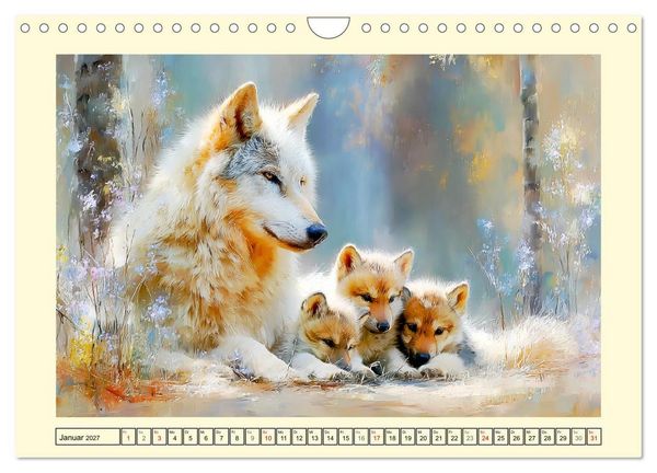 Produktbild: Waldseelen. Verspielte W&ouml;lfe im Licht der Natur (Wandkalender 2027 DIN A4 quer), CALVENDO Monatskalender