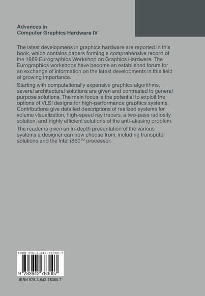 Produktbild: Advances in Computer Graphics Hardware IV