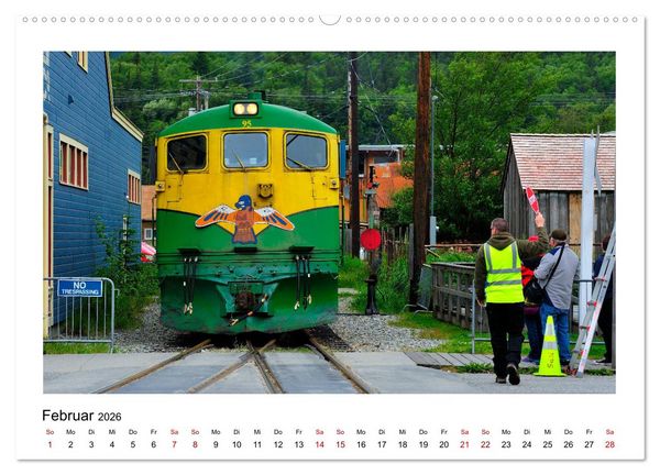Produktbild: Destination SKAGWAY - Eine legend&auml;re Eisenbahnfahrt in Alaska (hochwertiger Premium Wandkalender 2026 DIN A2 quer), Kunstdruck in Hochglanz