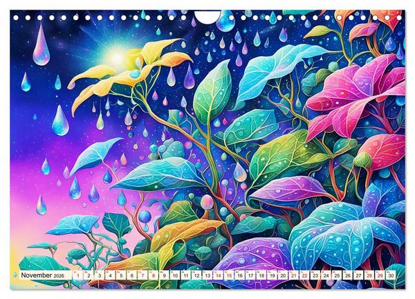 Produktbild: Zauberhafte farbenfrohe Bl&uuml;tenwelt (Wandkalender 2026 DIN A4 quer), CALVENDO Monatskalender