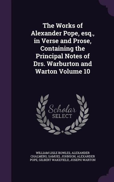 Produktbild: The Works of Alexander Pope, esq., in Verse and Prose, Containing the Principal Notes of Drs. Warburton and Warton Volume 10