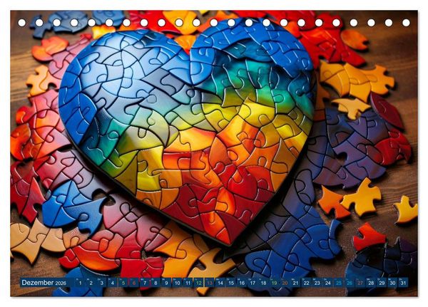 Produktbild: Faszination PUZZLE (Tischkalender 2026 DIN A5 quer), CALVENDO Monatskalender
