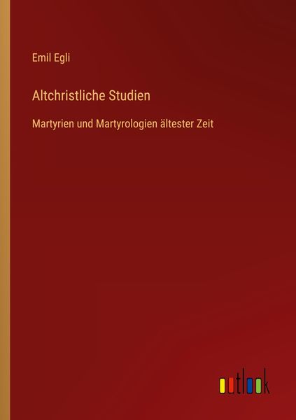 Produktbild: Altchristliche Studien