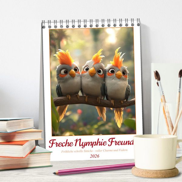 Produktbild: Freche Nymphie Freunde (Tischkalender 2026 DIN A5 hoch), CALVENDO Monatskalender