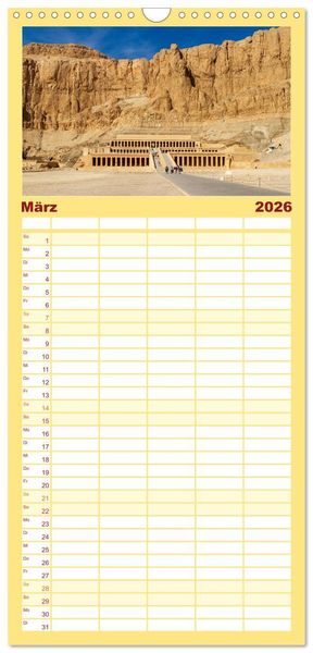 Produktbild: Familienplaner 2026 - Das Erbe der Pharaonen mit 5 Spalten (Wandkalender, 21 x 45 cm) CALVENDO
