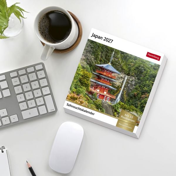 Produktbild: Japan Sehnsuchtskalender 2027 - Wochenkalender mit 53 Postkarten