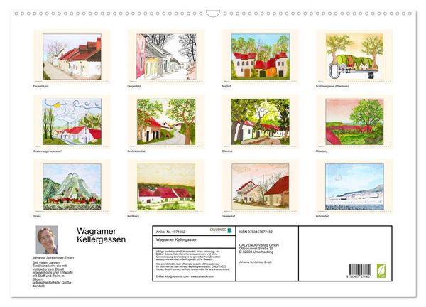 Produktbild: Wagramer Kellergassen (Wandkalender 2026 DIN A2 quer), CALVENDO Monatskalender