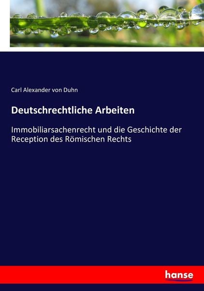 Produktbild: Deutschrechtliche Arbeiten