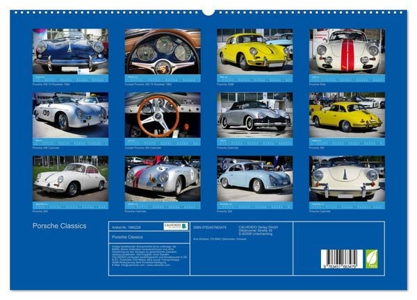 Produktbild: Porsche Classics (hochwertiger Premium Wandkalender 2026 DIN A2 quer), Kunstdruck in Hochglanz