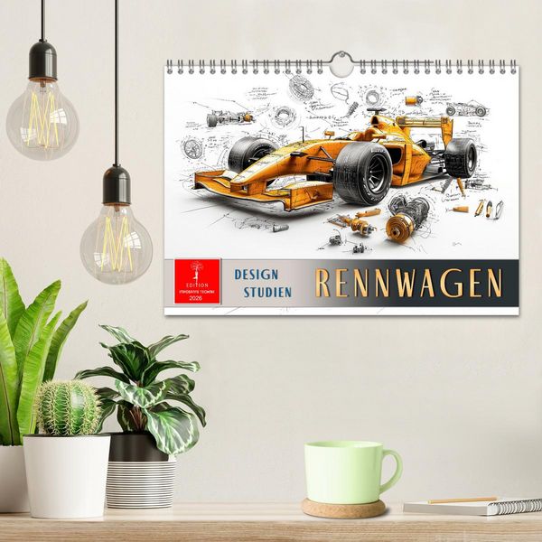 Produktbild: Rennwagen - Design Studien (Wandkalender 2026 DIN A4 quer), CALVENDO Monatskalender