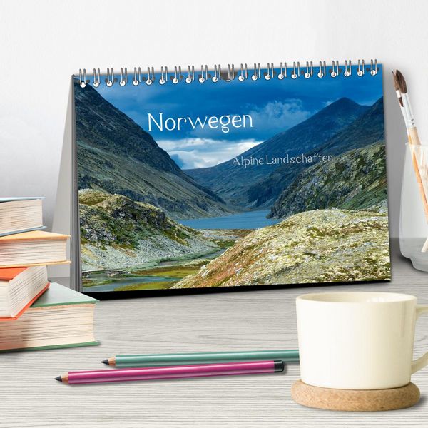 Produktbild: Norwegen - Alpine Landschaften (Tischkalender 2026 DIN A5 quer), CALVENDO Monatskalender