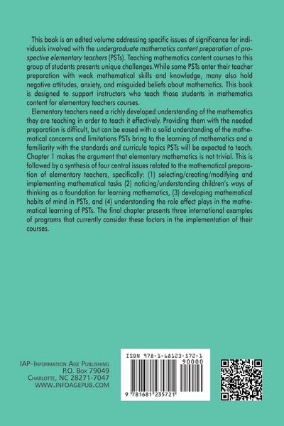 Produktbild: The Mathematics Education of Elementary Teachers