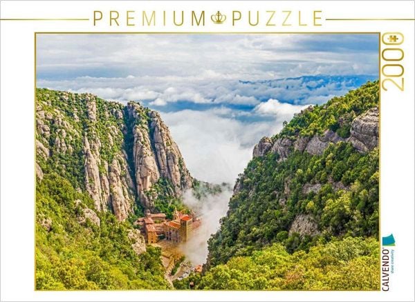 CALVENDO Puzzle Kloster Montserrat | 2000 Teile Lege-Größe 90x67cm Foto-Puzzle für glückliche Stunden